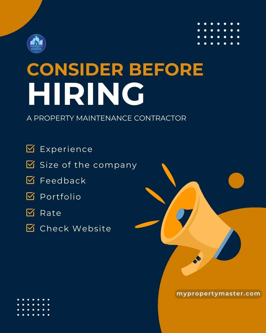 Things to consider before hiring a property maintenance contractor