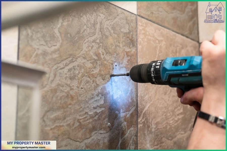  drilling wall tiles with an electric drill